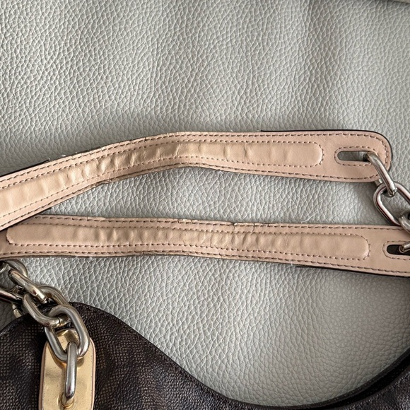 Michael Kors Brown Shoulder Bag with Signature Monogram - Picture 13 of 16